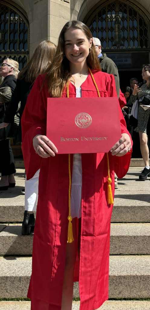 Josie with diploma