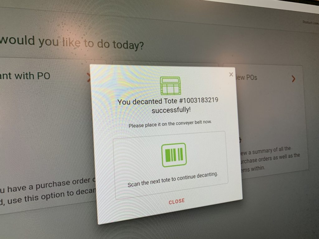 Decanting UI screenshot