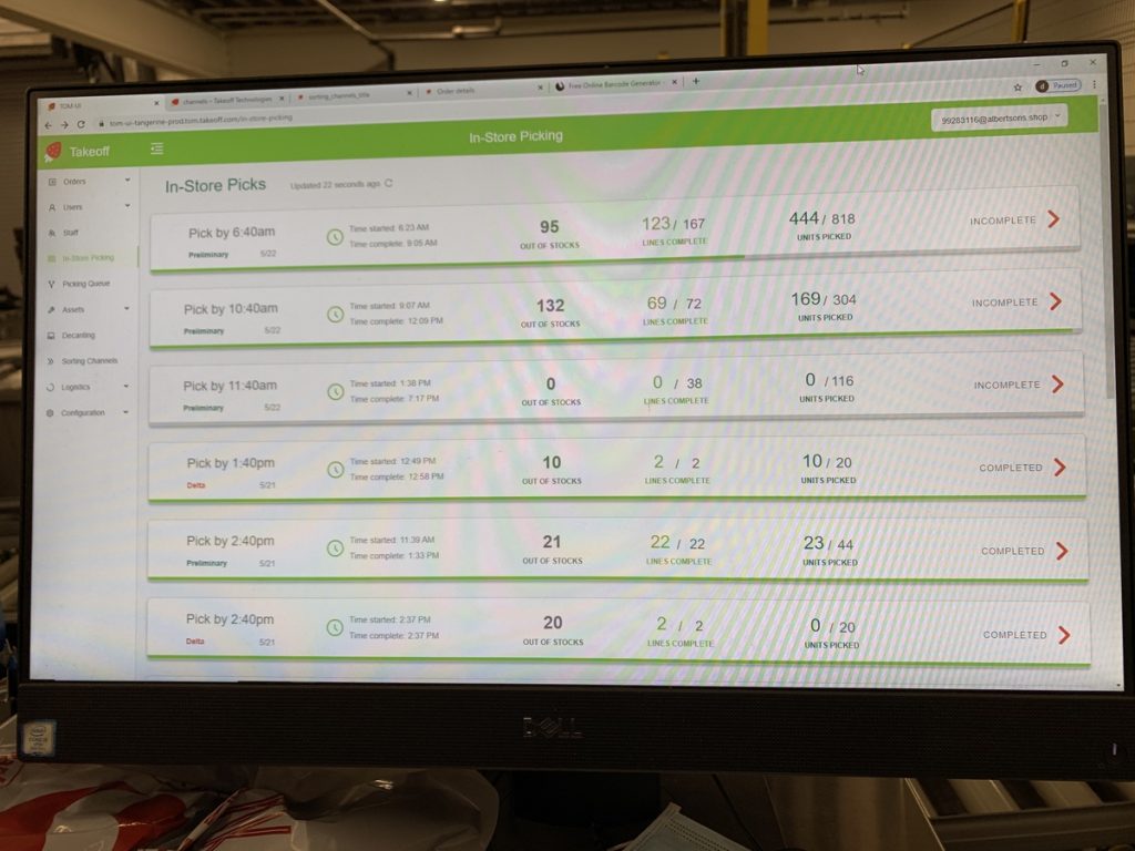 In-Store Picking UI