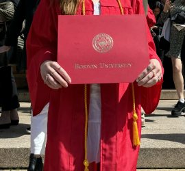 Josie with diploma
